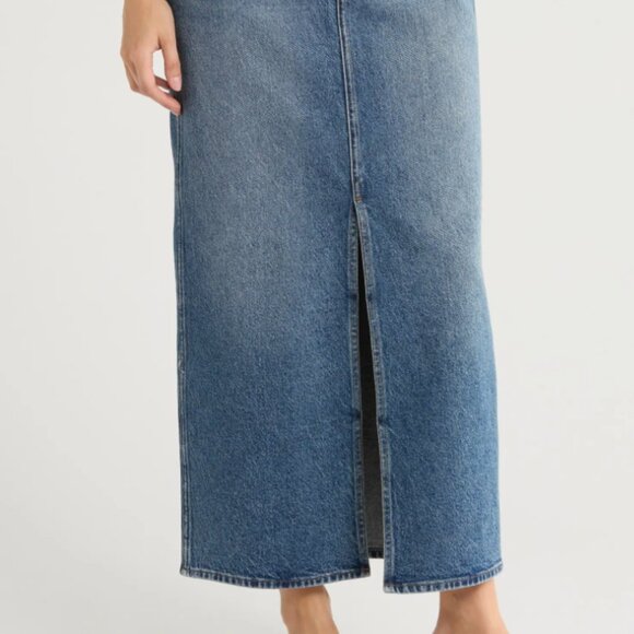 Madewell Classic Blue Denim Maxi Skirt -- size 30 - Picture 4 of 5